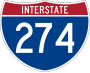 Future Interstate 274 marker