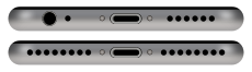 IPhone 6 and iPhone 7 ports comparison.svg