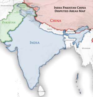 India Pakistan China Disputed Areas Map.png