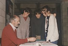 Murphy (third from the left) with Tim Smyth, Eoin Ó Súilleabháin, and Maria-Theresa Grandfield in 1992