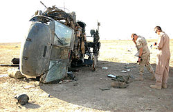 The UH-60 Black Hawk that crashed on September 21, 2004. Iraq-downed uh60.JPG