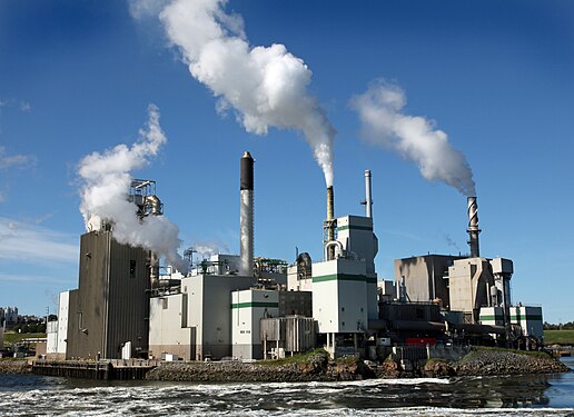 Plant of Irving Pulp & Paper Limited in Saint John, New Brunswick, Canada