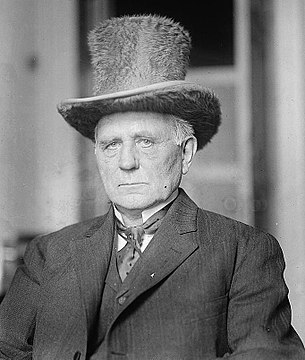 Clark about a month before his death, wearing an antique-style beaver hat.