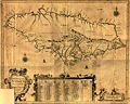 Mapa inglés de Jamaica de la década de 1670[28]