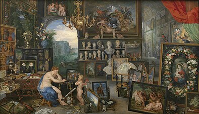 Alegoria da Visão, Museu do Prado, obra produzida com a colaboração de Jan Brueghel, o Velho