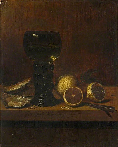 File:Jan van de Velde III (1620-1662) - Still Life, A Goblet of Wine, Oysters and Lemons - NG1255 - National Gallery.jpg