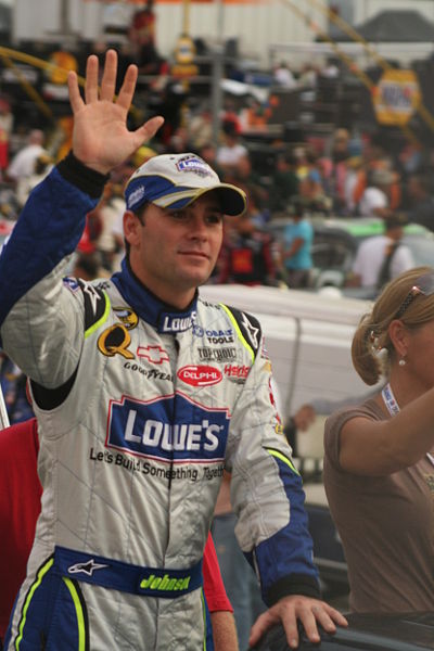 Jimmie Johnson came in second behind Busch by 8 points.