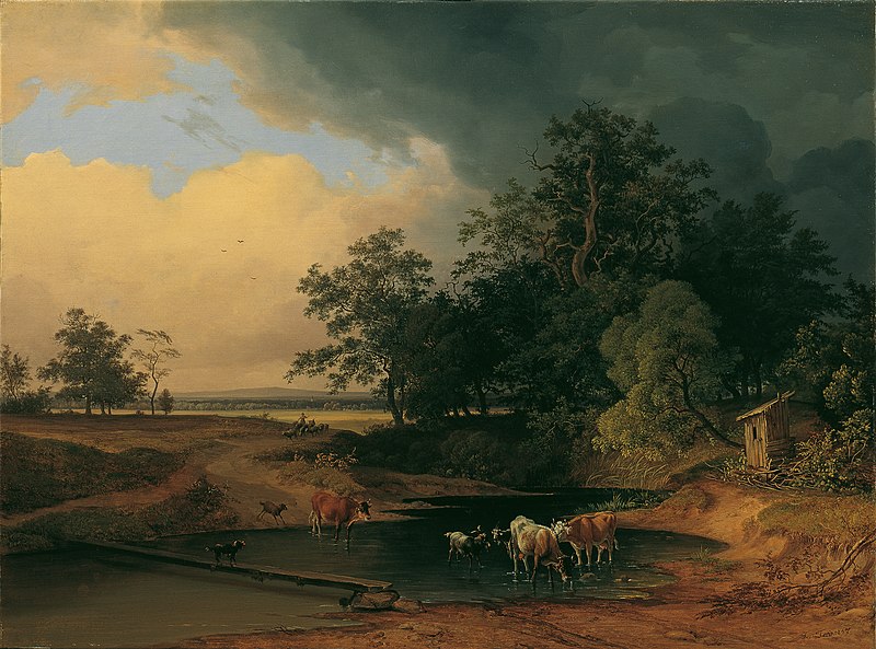 File:Josef Feid - Aulandschaft bei Abendstimmung - 3643 - Kunsthistorisches Museum.jpg