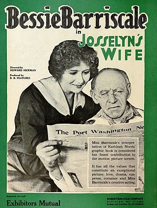 <i>Josselyns Wife</i> (1919 film) 1919 film by Howard Hickman