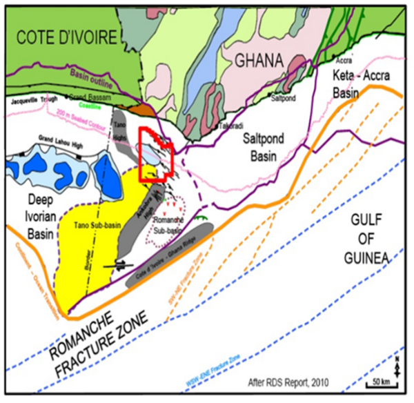 Location of the Jubilee Field offshore Ghana Jubilee field 002.svg