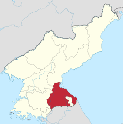 Localização da província de Kangwon