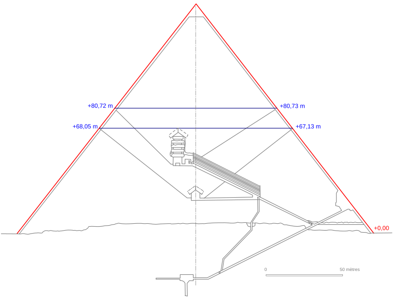 Пирамида хеопса в разрезе рисунок с пояснениями