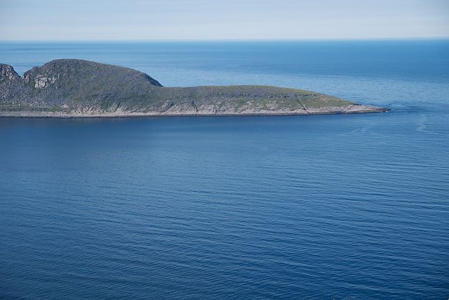 Knivskjelodden gezien vanaf de Noordkaap