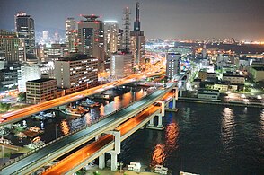 Distrito central de negocios de Kobe por la noche (2016)