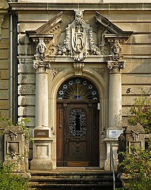 Art nouveau door in Konstanz Seestraße 5, Germany