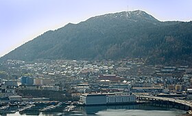 Vue de Løvstakken depuis Fjellveien.