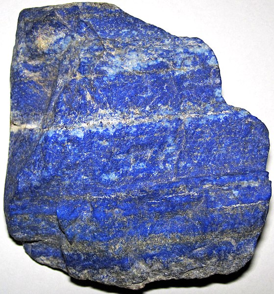 File:Lapis lazuli (lazuritic gneiss) (Sar-e-Sang Deposit, Sakhi Formation, Precambrian, 2.4-2.7 Ga (?); Sar-e-Sang Mining District, Hindu-Kush Mountains, Afghanistan) 3 (47595980361).jpg