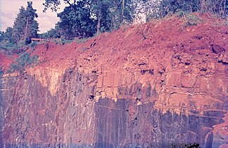 Laterite formation on basalt. Campinas, Brazil