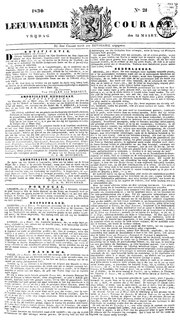 Miniatuur voor Bestand:Leeuwarder courant 12-03-1830 (IA ddd 010581709 mpeg21).pdf