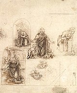 Studies voor een verwante compositie met de Geboorte van Christus, ca. 1480-1485, Metropolitan Museum of Art, New York[1]