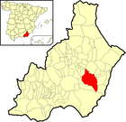 Расположение муниципалитета Сорбас на карте провинции