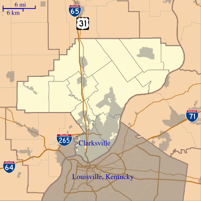 Location map USA Indiana Clark County