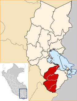 Location of the province El Collao in Puno.svg