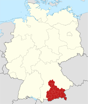 Верхняя Бавария на карте