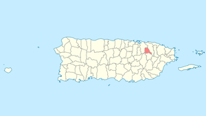 Location of Trujillo Alto in Puerto Rico