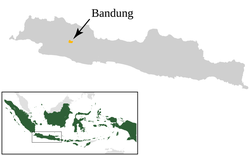 Položaj Bandunga na otoku Javi