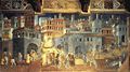 Maleri fra middelalderen med liten vekt på detaljerte menneskebilder, og med begrenset gjengivelse av perspektivkunst