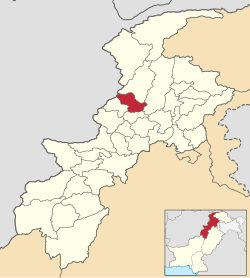 Location of Lower Dir District in Khyber Pakhtunkhwa province