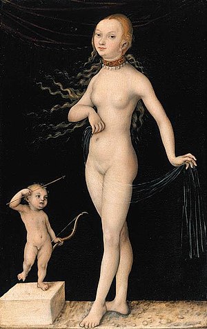 Cranach - Venus and Cupid, private collection Lucas Cranach d. A. - Venus and Cupid - WGA05646.jpg