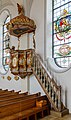 * Nomination Catholic parish church Mariä Himmelfahrt, built from 1640, pulpit --F. Riedelio 08:54, 3 September 2023 (UTC) * Promotion  Support Good quality. --Grunpfnul 14:44, 4 September 2023 (UTC)