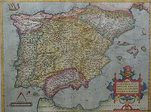 Political map of the Iberian Peninsula in 1570 MAPA DE ESPANA EN 1570.jpg