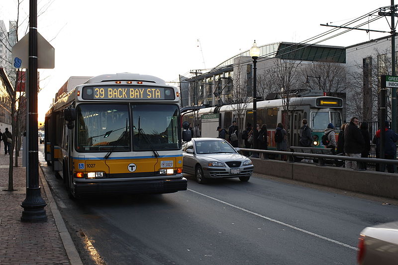 File:MBTA route 39 bus at Northeastern (2), January 2008.jpg
