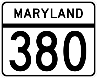 <span class="mw-page-title-main">Maryland Route 380</span> State highway in Maryland, US