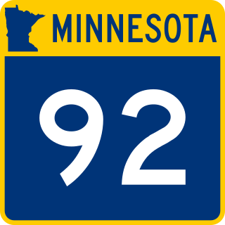 <span class="mw-page-title-main">Minnesota State Highway 92</span> State highway in Minnesota, United States