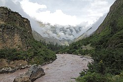 Řeka poblíž Machu Picchu