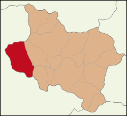 マニサとマニサ県の位置の位置図