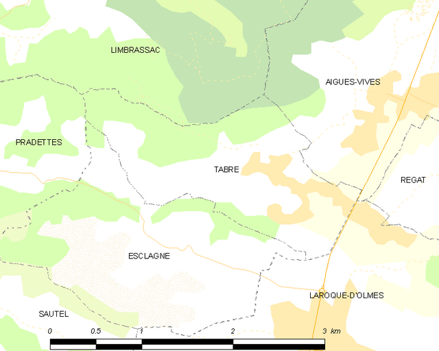 Poziția localității Tabre