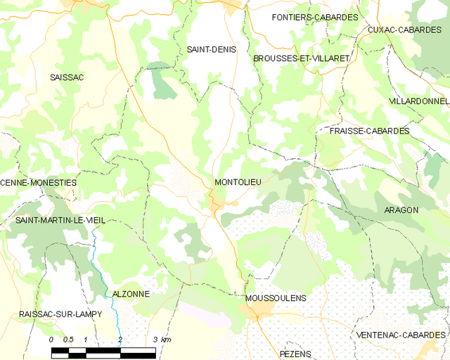 Montolieu - Localizazion