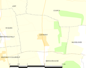 Poziția localității Louvagny