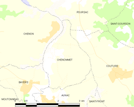 Mapa obce Chenommet