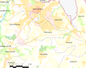Poziția localității Trégueux