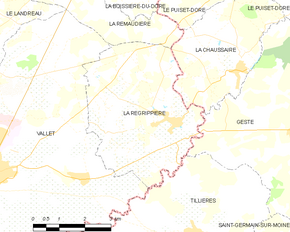 Poziția localității La Regrippière