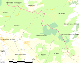 Mapa obce La Maison-Dieu