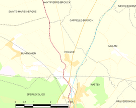 Mapa obce Holque