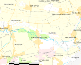 Mapa obce Ernolsheim-Bruche