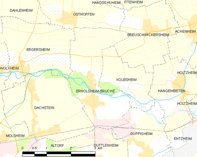 Poziția localității Ernolsheim-Bruche